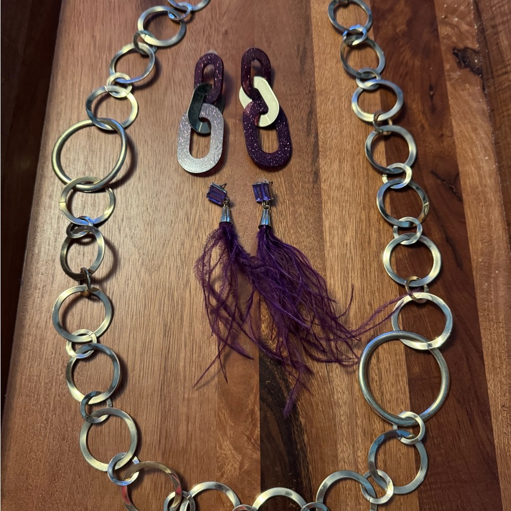 Grab Bag! Cute Statement Gold and Purple Jewelry Set!